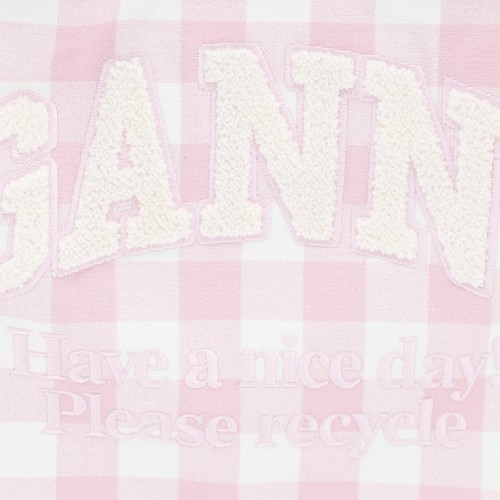 PINK AND WHITE COTTON TOTE