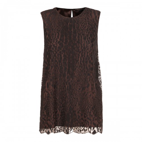 BLACK AND BROWN TOP