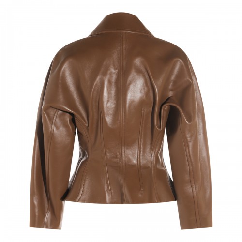 BROWN LEATHER CASUAL JACKET