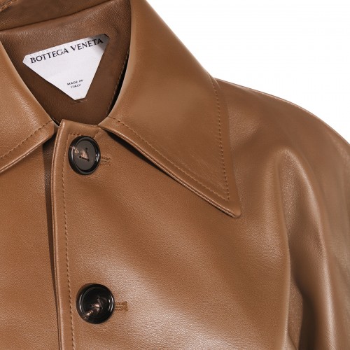 BROWN LEATHER CASUAL JACKET