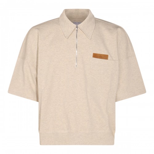 BEIGE COTTON POLO SHIRT
