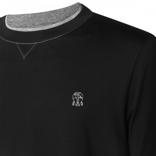 BLACK COTTON T-SHIRT