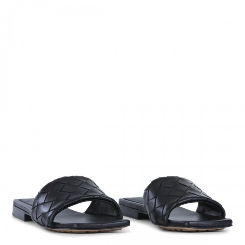 BLACK LEATHER SANDALS 2