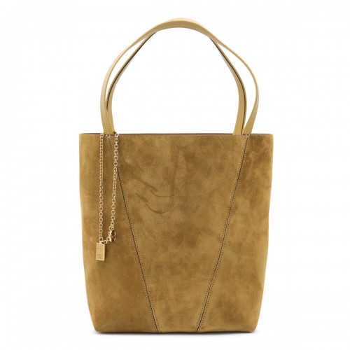 DARK GOLD LEATHER SPIN TOTE