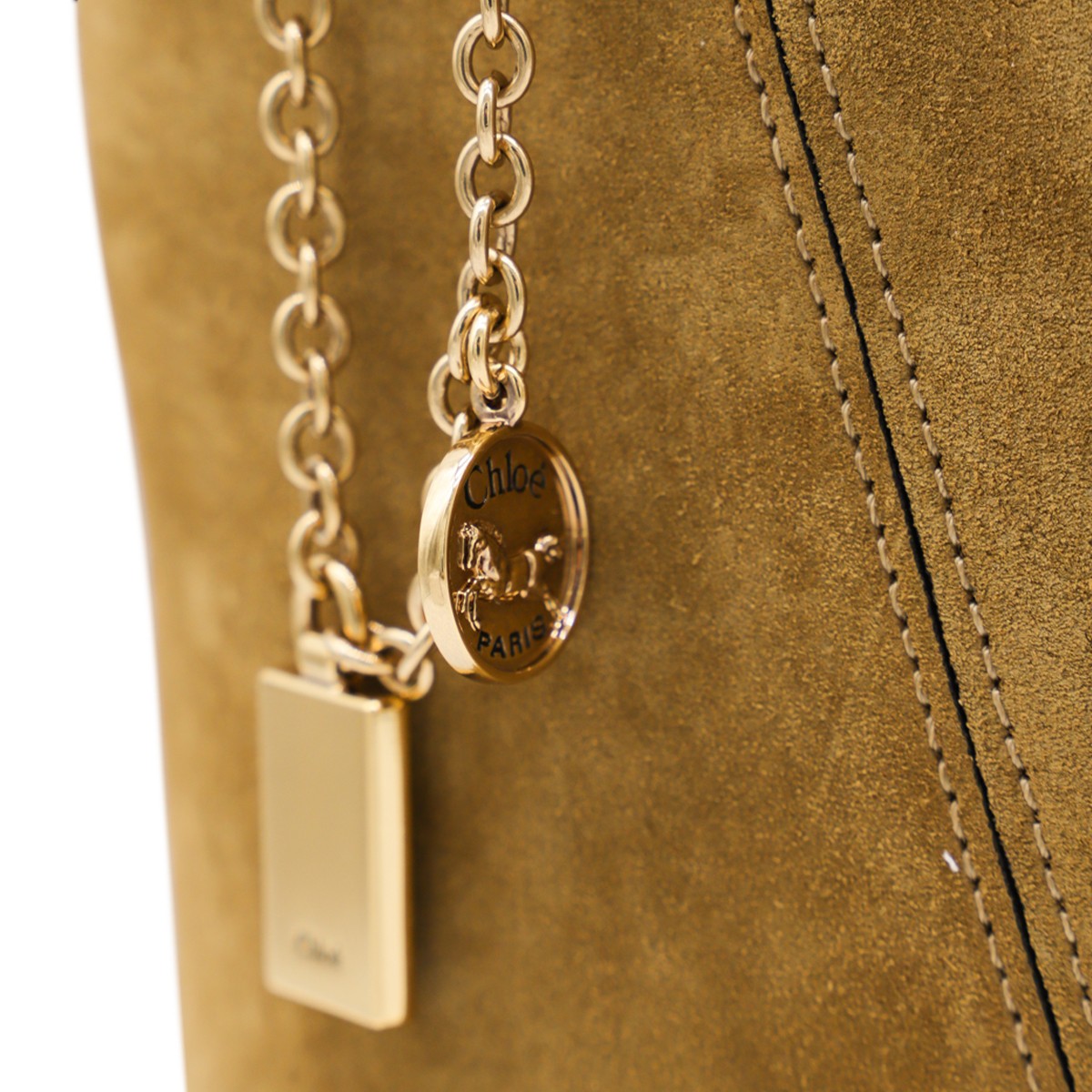 DARK GOLD LEATHER SPIN TOTE DARK GOLD LEATHER SPIN TOTE