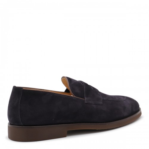 NAVY LEATHER LOAFERS