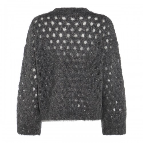 DARK GREY COTTON KNITWEAR
