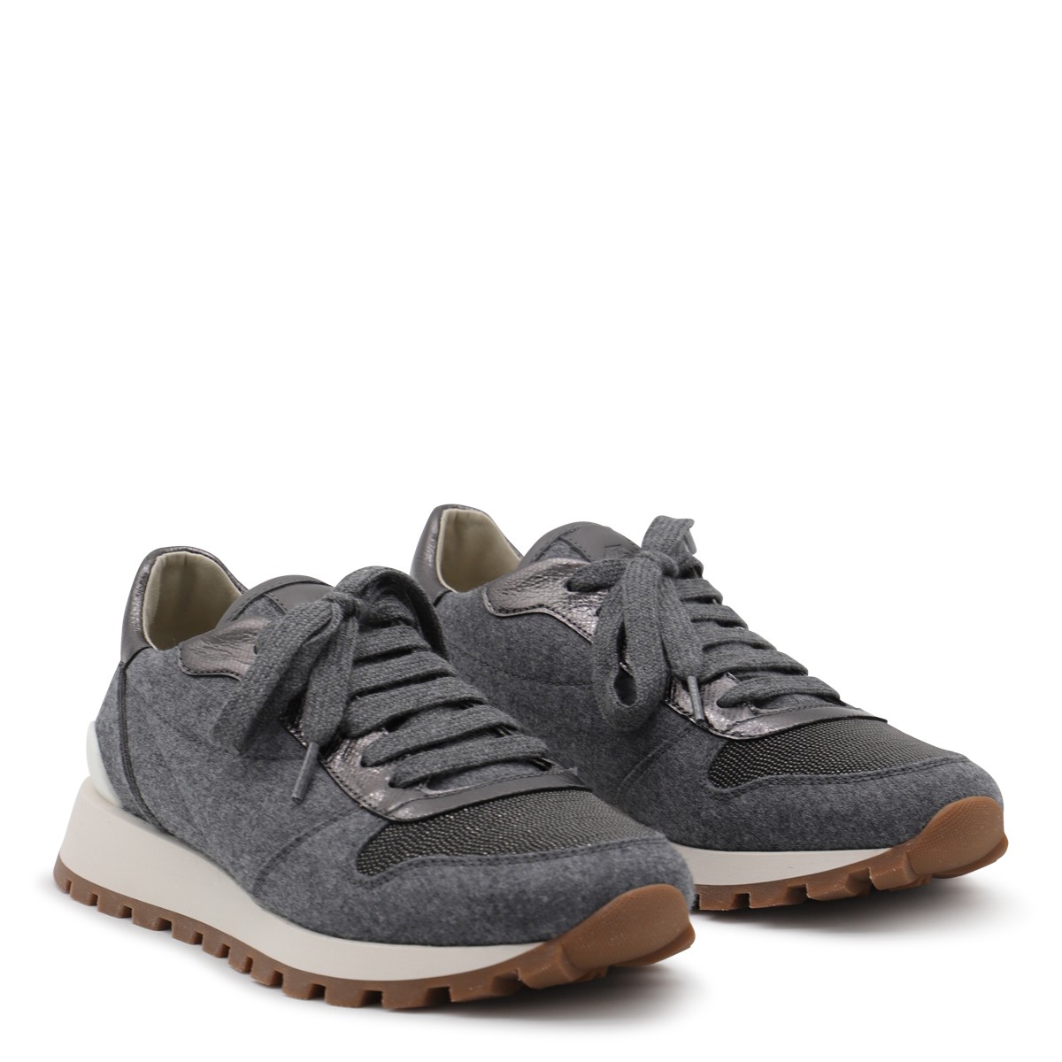 DARK GREY LEATHER SNEAKERS DARK GREY LEATHER SNEAKERS