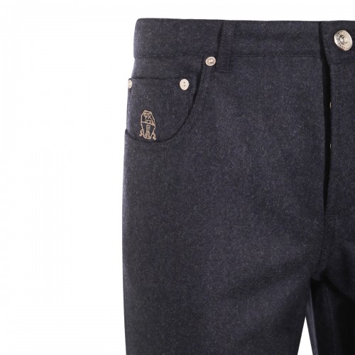 NAVY COTTON PANTS 