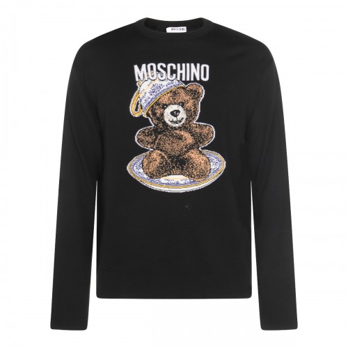 BLACK WOOL KNITWEAR