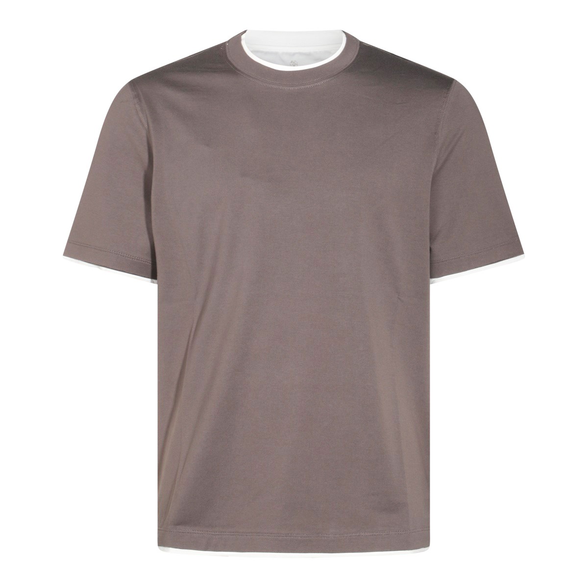 BROWN COTTON T-SHIRT