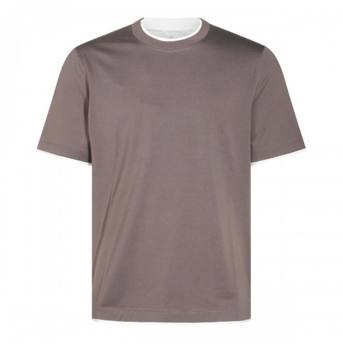 BROWN COTTON T-SHIRT