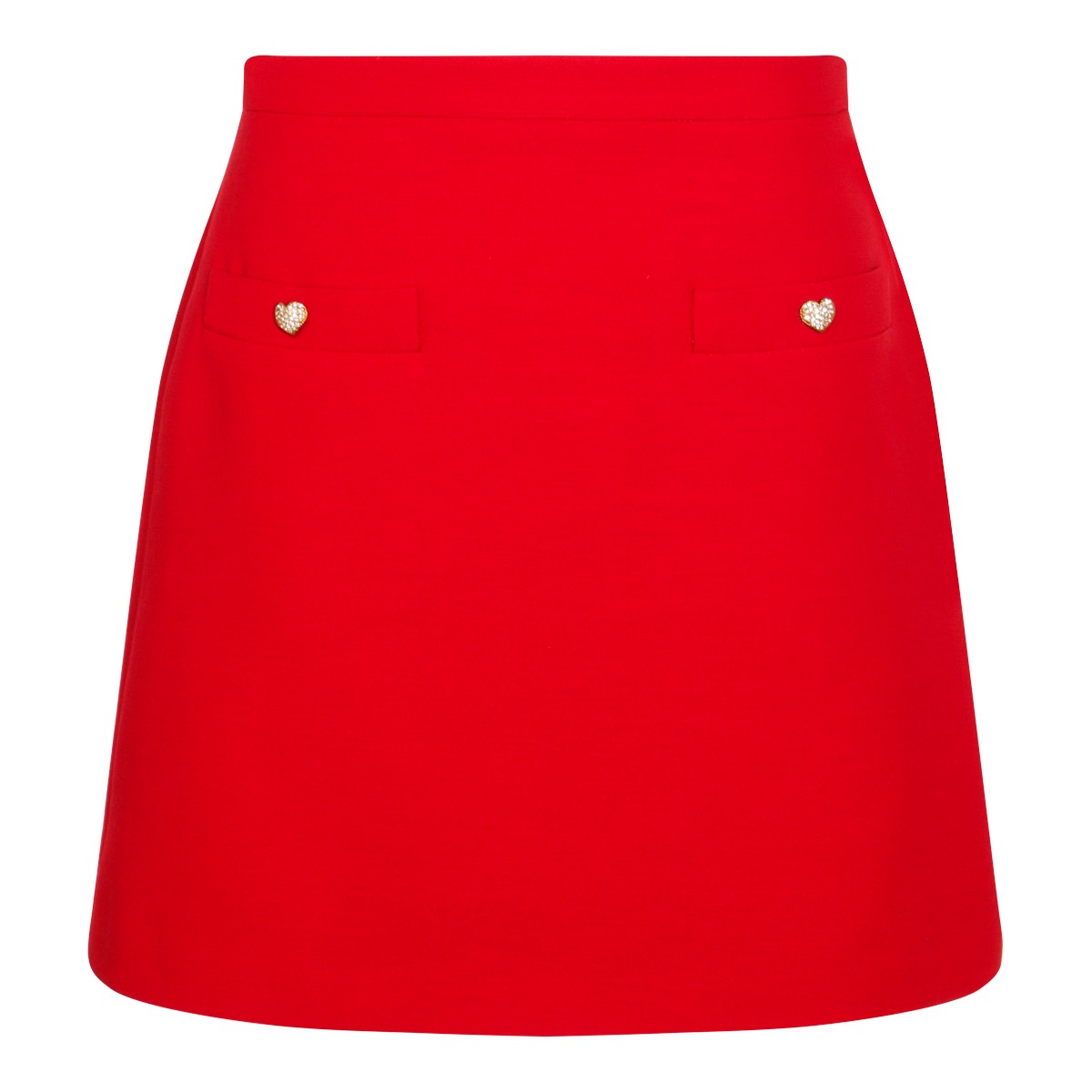 RED WOOL SKIRT