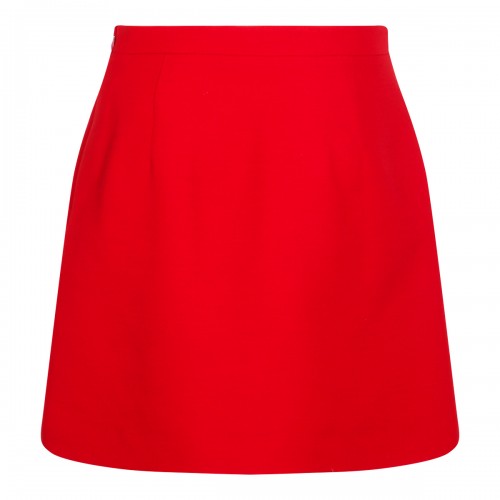 RED WOOL SKIRT