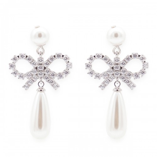 SILVER BRASS EARRINGS