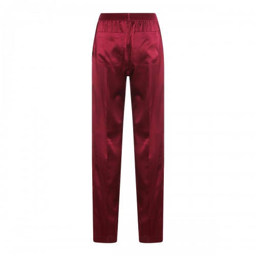DARK RED SILK PJ PANTS