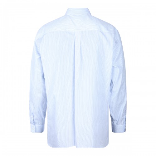 WHITE AND BLUE COTTON SHIRT