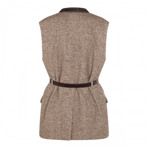 BROWN COTTON BLAZER