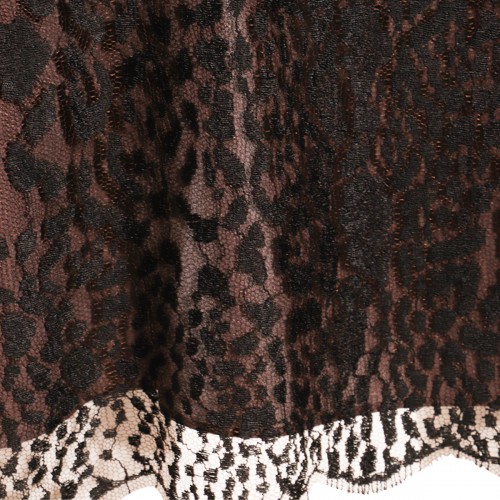 BLACK AND BROWN SKIRT