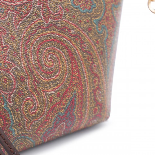 BROWN COTTON ARNICA MINI SHOULDER BAG