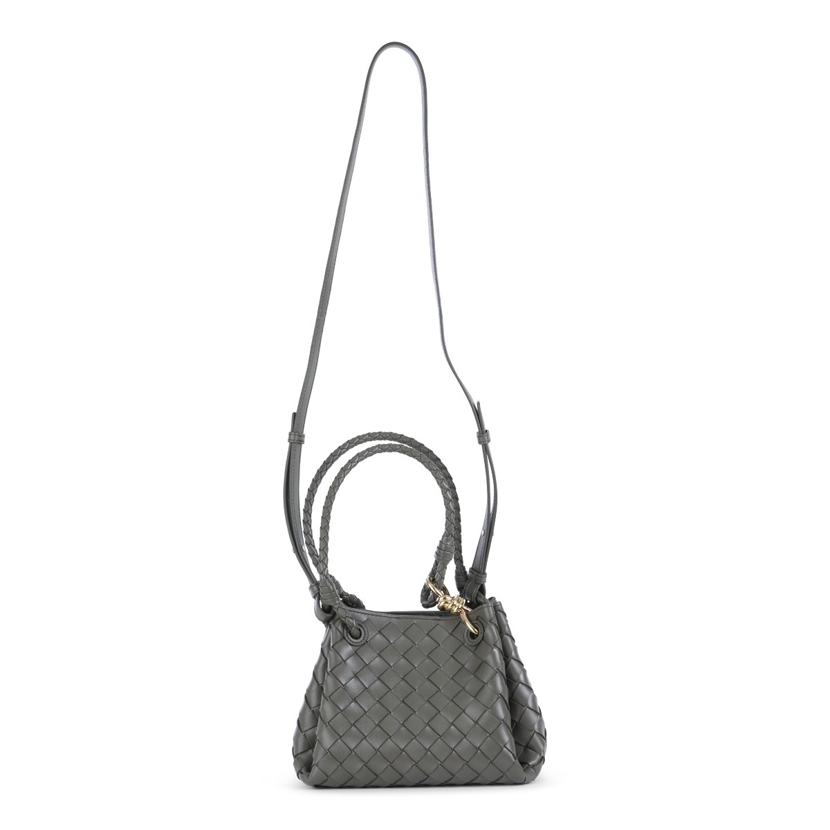 GREEN LEATHER PARACHUTE SMALL SHOULDER BAG