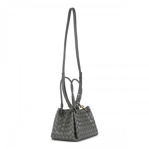 GREEN LEATHER PARACHUTE SMALL SHOULDER BAG