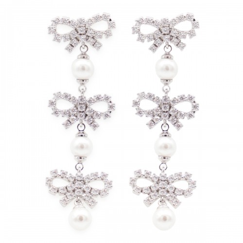 SILVER CRYSTAL EARRINGS