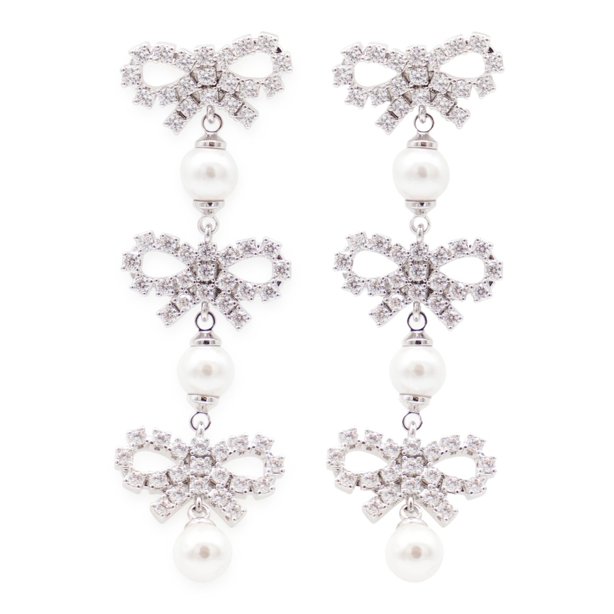 SILVER CRYSTAL EARRINGS