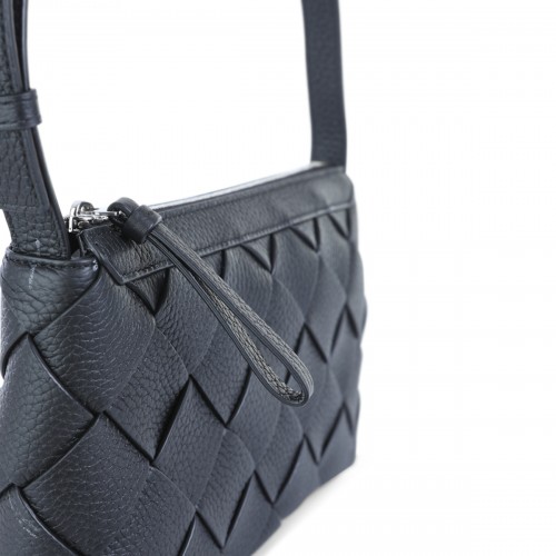BLACK LEATHER DIAGO BAG