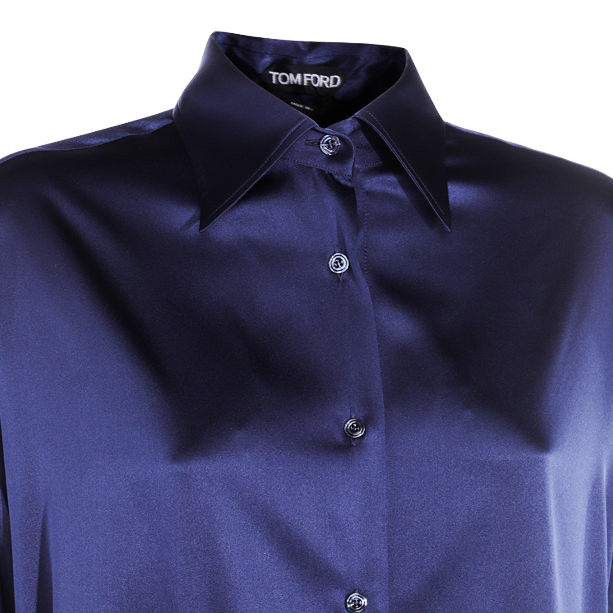 NAVY SILK SHIRT NAVY SILK SHIRT