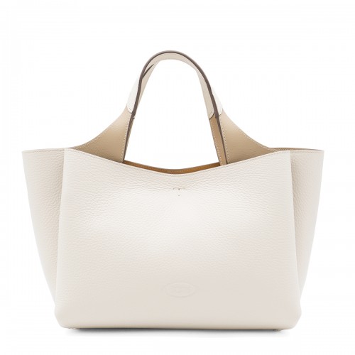 WHITE LEATHER MINI TOP HANDLE BAG