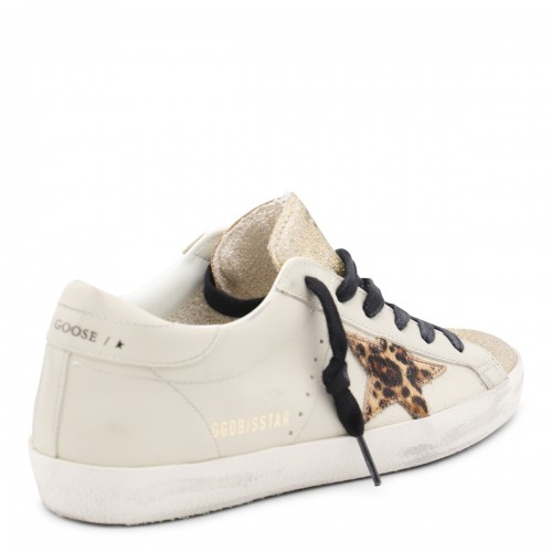 LIGHT BEIGE LEATHER SUPER STAR SNEAKERS