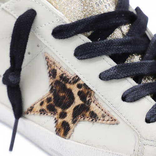 LIGHT BEIGE LEATHER SUPER STAR SNEAKERS