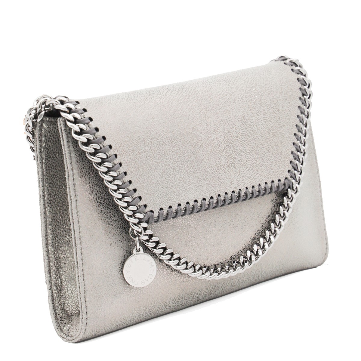 GREY MINI FALABELLA SHOULDER BAG