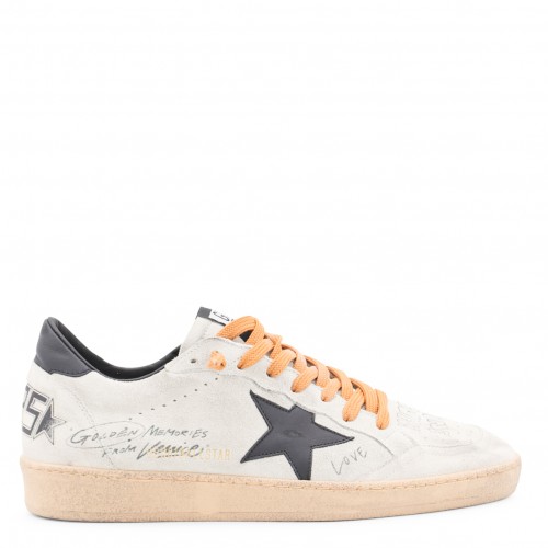 GREY AND BLACK LEATHER BALL STAR SNEAKERS