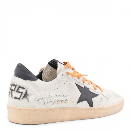GREY AND BLACK LEATHER BALL STAR SNEAKERS