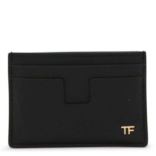BLACK LEATHER CARD HOLDER