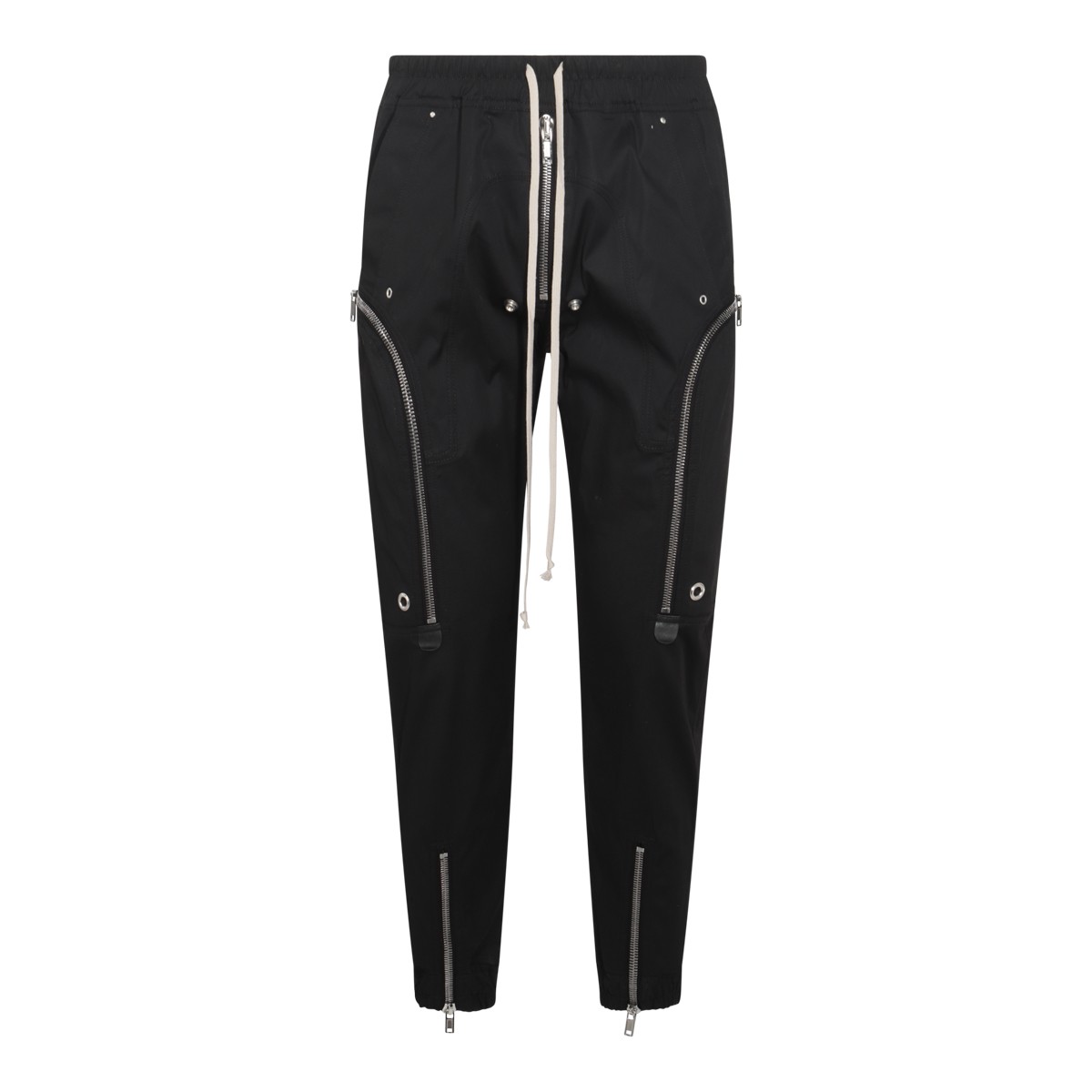 BLACK COTTON BAUHAUS CARGO PANTS