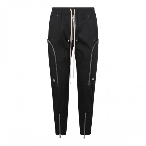BLACK COTTON BAUHAUS CARGO PANTS
