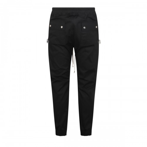 BLACK COTTON BAUHAUS CARGO PANTS