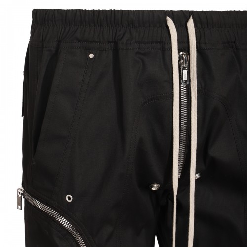 BLACK COTTON BAUHAUS CARGO PANTS