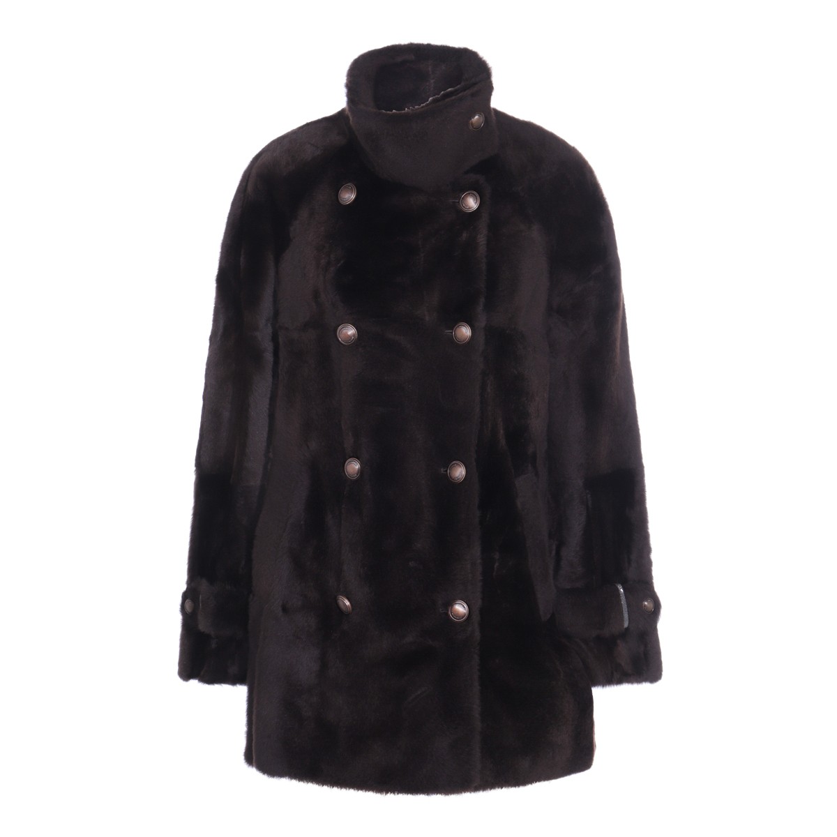 DARK BROWN FUR JACKET