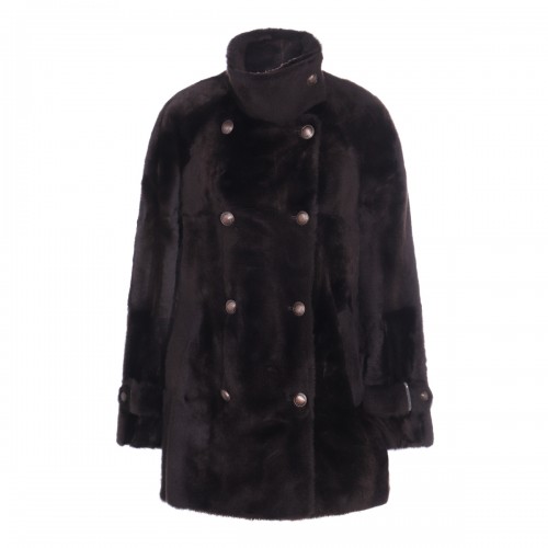 DARK BROWN FUR JACKET