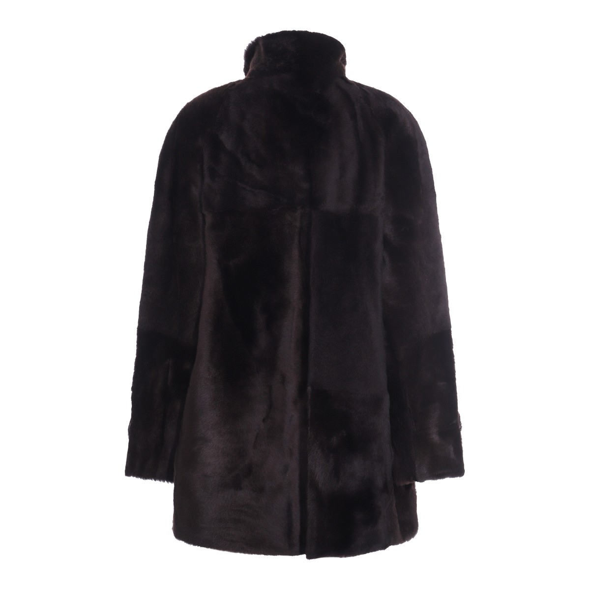 DARK BROWN FUR JACKET DARK BROWN FUR JACKET