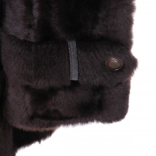 DARK BROWN FUR JACKET