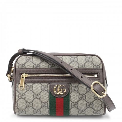BEIGE OPHIDIA MINI BAG