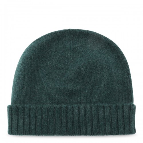 GREEN CASHMERE BEANIE