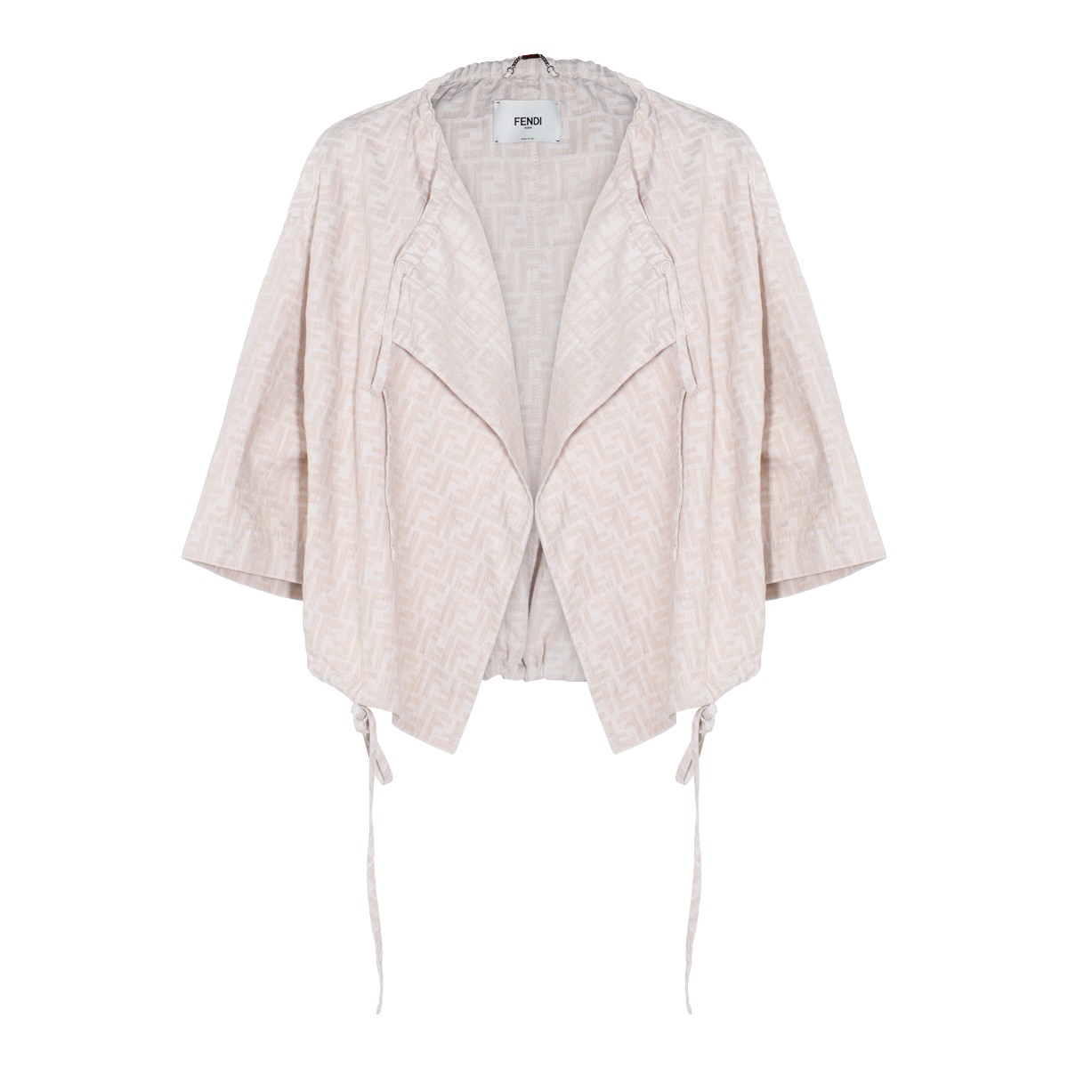 BEIGE COTTON CASUAL JACKET