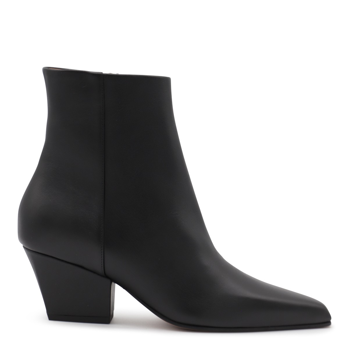 BLACK LEATHER JANE BOOTS