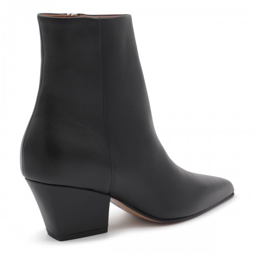 BLACK LEATHER JANE BOOTS